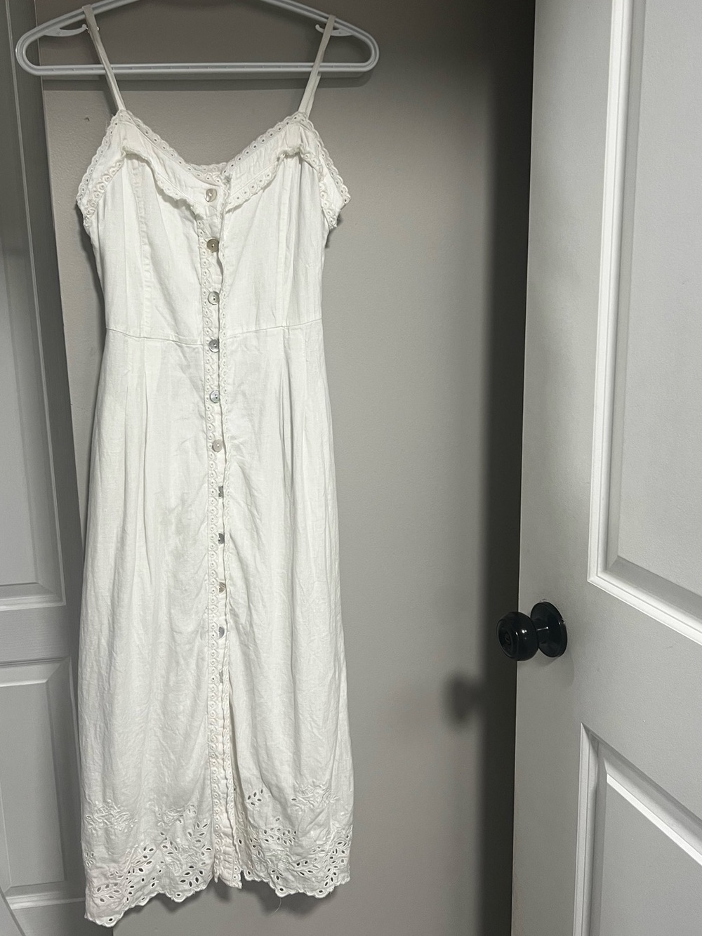 Wilfred La Boheme 100% Linen Button-Front Midi Dress